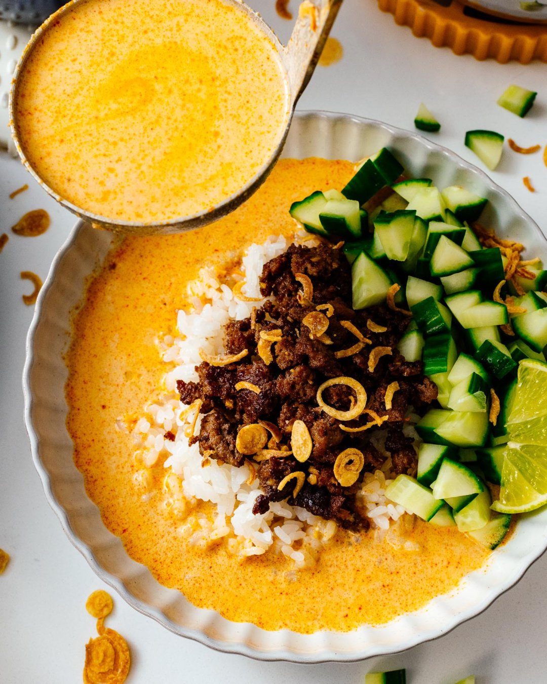 Crispy Beef Brothy Rice Bowls: A Comforting Asian Dish